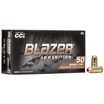 Picture of Blazer Ammunition Blazer Brass, 40 S&W, 165 Grain, Full Metal Jacket, 50 Round Box 07668300 5210