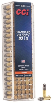 Picture of CCI Standard Velocity Rimfire Ammunition .22 LR 40 gr LRN 1070 fps 5000/ct Case (50-100/ct Boxes) 32CASE
