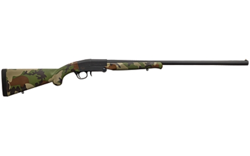 Picture of Charles Daly 101 Compact, Single Shot, 20 Gauge, 3" Chamber, 26" Barrel, Matte Finish, Woodlands Camo, 1 Round, Fiber Optic Front Sight, Synthetic Stock 930.335 930335 8053800945127
