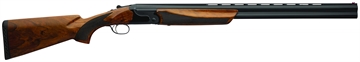Picture of Charles Daly 202E, Over/Under, 12 Gauge, 3" Chamber, 28" Barrel, Blued Finish, Black, Walnut Stock with Checkered Pattern, Fiber Optic Front Sight, 2 Rounds, Includes (5) Chokes- F, IM, M, IC, C 930.394