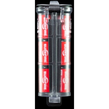 Picture of Thyrm Llc CELLVAULT XL BATTERY STORAGE FOR AAA,CR123 & 18650 CLEAR/BLK CVXL006