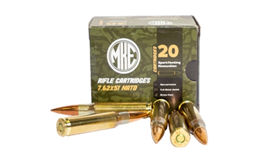 Picture of Century Arms M80, 762NATO, 147 Grain, Brass Case, Full Metal Jacket, 20 Round Box AM8293