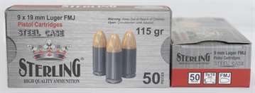 Picture of CENTURY ARMS AMMO STERLING 9MM 115GR FMJ 50/30 AM8189