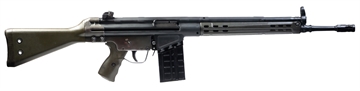 Picture of Century Arms CA-3, Semi-automatic Rifle, 762NATO, 18" Threaded Barrel, Battle Worn Finish, Black with Olive Drab Green Polymer Furniture, Birdcage Style Flash Hider, Adjustable Front with Rotary Aperture Rear Sight, 20 Rounds, 1 Magazine RI5601-X RI5601X