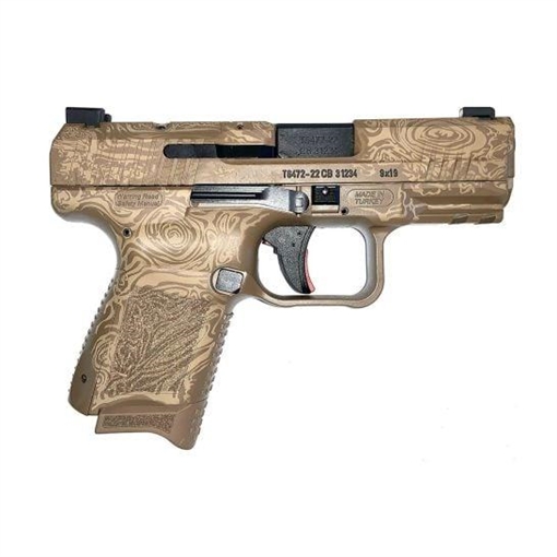 Picture of Century Arms Canik TP9 Elite SC 9mm Luger 12rd Magazine 3.5" Barrel Damascus Tan w/Full Kit - BLEMISHED HG5610DT-X BLEM