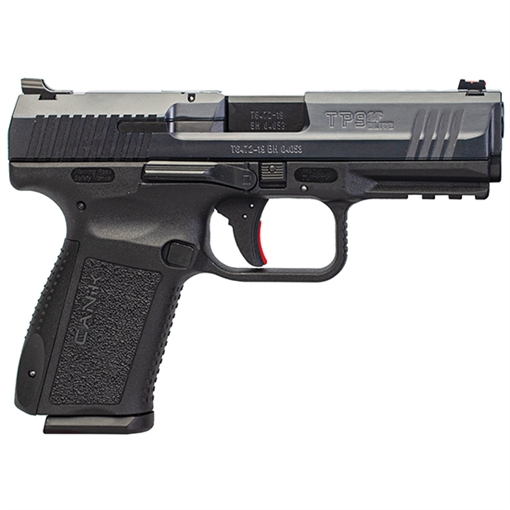 Picture of CANIK TP9SF Elite, Striker Fired, Semi-automatic, Polymer Frame Pistol, 9MM, 4.19" Barrel, Matte Finish, Black, Warren Tactical Sights With Red and Green Fiber Optic Front, 15 Rounds, 2 Magazines, Holster, Interchangeable Backstraps HG4869-N HG4869N