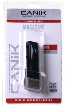 Picture of CANIK MC9 Magazine, 9MM, 15 Rounds, Fits Canik MC9, Matte Finish, Black, Includes Flat Dark Earth Extension MA2278D