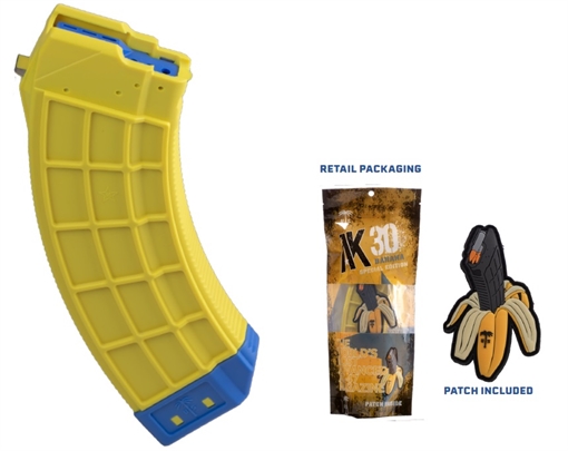 Picture of Century Arms US Palm AK30 Banana Special Edition Rifle Magazine Banana Yellow 7.62x39 Soviet AK-47 30/rd MA1196A