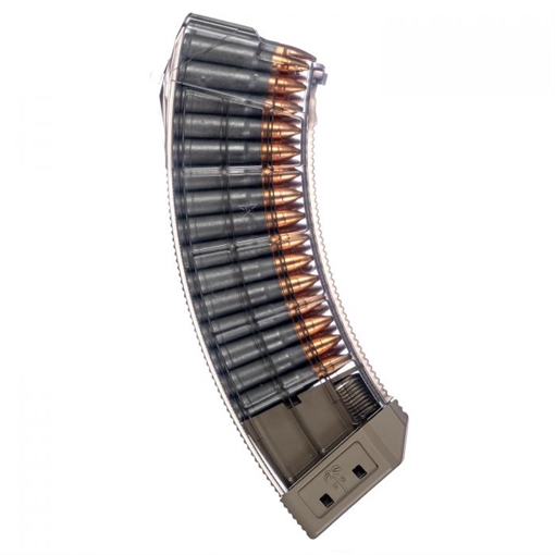 Picture of US Palm Standard 30rd 7.62x39mm Fits AK-47 Clear w/Flat Dark Earth Floor Plate MA1119A