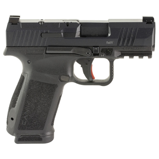 Picture of CANIK METE MC9L, Semi-automatic, Striker Fired, Polymer Frame Pistol, Compact, 9MM, 3.18" Barrel, Nitride Finish, Black, Optic Ready, White Dot Front Sight, Blackout Rear Sight, 2 Magazines, 10 Rounds, Includes Custom Holster HG7884-N HG7884N