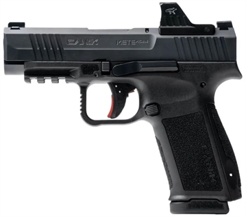 Picture of CANIK METE MC9LS, Semi-automatic, Striker Fired, Polymer Frame Pistol, Compact, 9MM, 3.64" Barrel, Nitride Finish, Black, Optic Ready, White Dot Front Sight, Blackout Rear Sight, 2 Magazines, 17 Rounds, Includes MeCANiK MO1 Red Dot Optic HG7883V-N HG7883VN