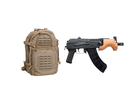 Picture of Century Arms MICRO DRACO 7.62X39 TAN PKG TAN AWS BACKPACK | 4 MAGAZINES HG2797BPD-N