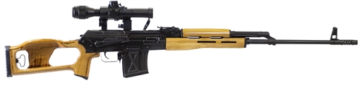 Picture of Century Arms PSL w/Optic 7.62x54mmR 10+1 24.50" Black Steel Barrel & Receiver, Black Wood Skeletonized Stock RI035VN