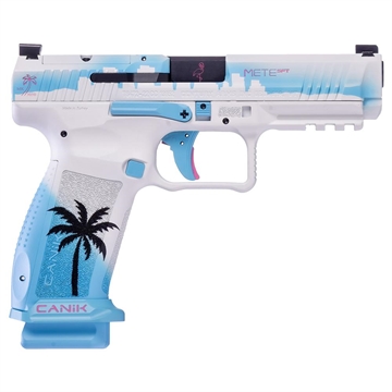 Picture of Century Arms Signature Series Canik METE SFT Miami Days White Handgun 9mm Luger 18&20rd Magazines 4.46" Barrel HG7610-N