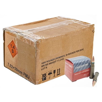 Picture of Century BSP Rifle Ammo 7.62x39 122 gr. FMJ 1000 rd. Corrosive AM3387