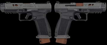 Picture of CENTURY CANIK TTI COMBAT SMOKE 9MM PISTOL 4.6" 2-18RD HG7854-URBAN