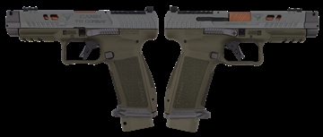 Picture of CANIK TTI COMBAT SMOKE OD GREEN 9MM PISTOL 4.6" 2-18RD HG7854-ODGREEN
