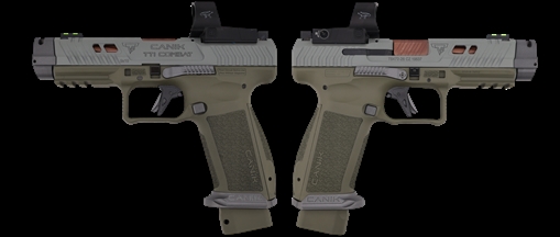 Picture of CANIK TTI COMBAT SMOKE ODGREEN W/MECANIK OPTIC 9MM PISTOL 4.6" 2-18RD HG7854SV-ODGREEN