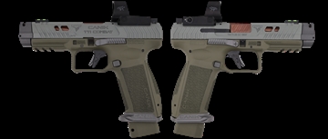 Picture of CANIK TTI COMBAT SMOKE ODGREEN W/MECANIK OPTIC 9MM PISTOL 4.6" 2-18RD HG7854SV-ODGREEN
