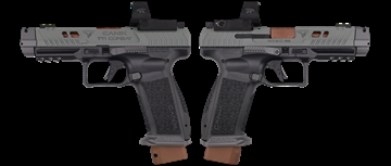 Picture of CANIK TTI COMBAT SMOKE TWO TONE GREY W/MECANIK OPTIC 9MM PISTOL 4.6" 2-18RD HG7854SV-URBAN