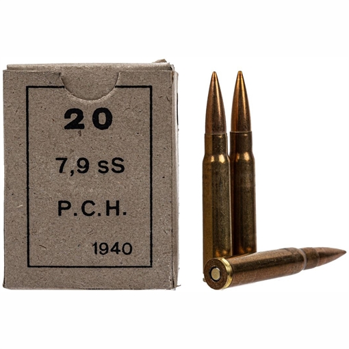 Picture of Century Arms Century Greek Surplus Ammo 8mm Mauser 198 gr. FMJ 20 rd. Corrosive AM8001A