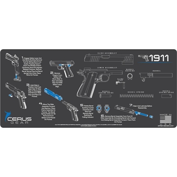 Picture of Cerus Gear 12x27 1911 Instructional Promat - Gray IM-1911-INS-GRY