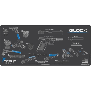 Picture of Cerus Gear 12x27 Glock Instructional Promat - Gray IM-GLK-INS-GRY