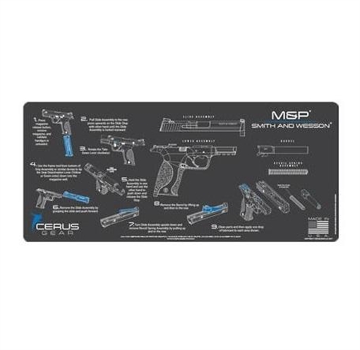 Picture of Cerus Gear S&W M&P Instructional 3mm ProMat 12" x 27" - Charcoal Gray IM-SW-MP-INS-GRY