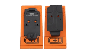 Picture of C&H Precision V4, Optic Mounting Plate, Fits Optic Ready CZ Shadow 2, Trijicon RMR/SRO/RCR & Holosun 407C/507C/507Comp/508T with Zev Posts, Anodized Finish, Black CZ-SDW2-RH-ZEV-RSR-ST