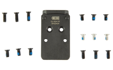 Picture of C&H Precision V2, Optic Mounting Plate, Fits Glock MOS, Trijicon RMR/SRO/RCR, Holosun 407C/507C/507Comp/508T & C&H EDC-XL/Comp, Anodized Finish, Black GL-RSH-ST GLRSHST