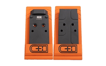 Picture of C&H Precision V4, Optic Mounting Plate, Fits Optic Ready CZ P-10, Trijicon RMR/SRO/RCR, Holosun 407C/507C/507Comp/508T & C&H EDC-XL/Comp, Anodized Finish, Black CZ-RSH-ST