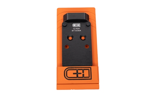 Picture of C&H Precision V4, Optic Mounting Plate, For CZ P-10 Optic Ready to Trijicon RMR/SRO, Holosun 407C/507C/508C/507 Comp/508T/C&H EDC-XL, Anodized Finish, Black, Includes Mounting Hardware CZ-RSH