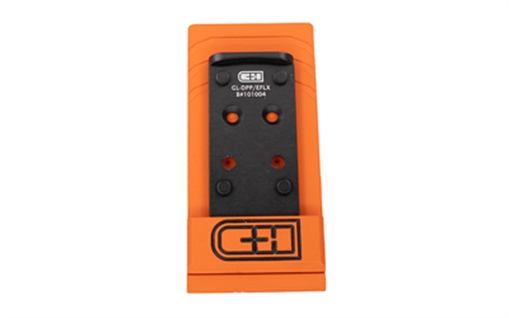 Picture of C&H Precision V4, Optic Mounting Plate, Fits Glock MOS (Not the Glock 43x or 48) to Delta Point Pro/Eotech EFLX, Anodized Finish, Black GL-DPP-EFLX