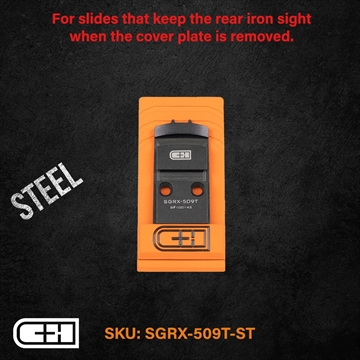 Picture of C&H Precision V4, Optic Mounting Plate, For Sig P320 RX/Pro Series/AXG to Holosun 509T, Anodized Finish, Black, Includes Mounting Hardware SGRX-509T-ST
