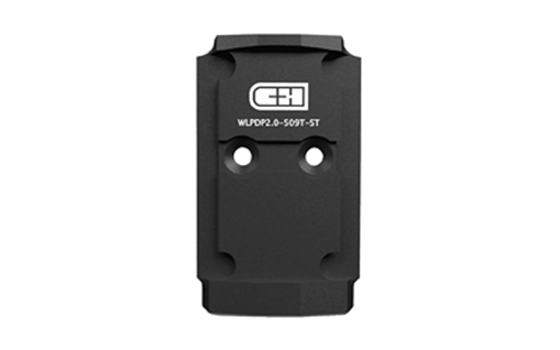 Picture of C&H Precision Optic Mounting Plate, Fits Walther PDP 2.0, Holosun 509T, Anodized Finish, Black WLPDP2.0-509T-ST