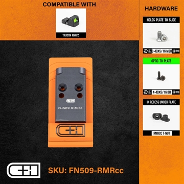 Picture of C&H Precision Optics Adapter Plate - FN 509/510/545 to Trijicon RMRcc FN509-RMRCC