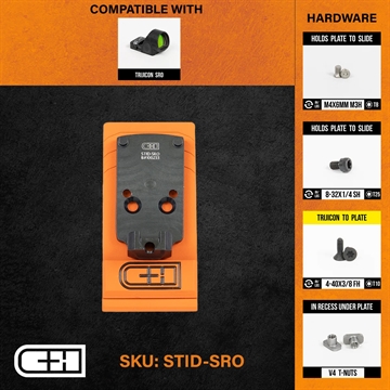 Picture of C&H Precision Optics Adapter Plate - Staccato Duo Low Witness STID-SRO
