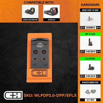 Picture of C&H Precision Optics Adapter Plate - Walther Defense PDP 2.0 WLPDP2.0-DPP/EFLX