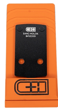 Picture of C&H Precision V4, Optic Mounting Plate, For Springfield Hellcat/RDP/PRO with RMSC Slide Cut to Holosun 407K/507K, Anodized Finish, Black, Includes Mounting Hardware SAHC-HOLOk SAHCHOLOK