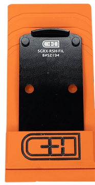 Picture of C&H Precision V4, Optic Mounting Plate, For Sig Sauer P320RX Series/Pro Series/AXG Scorpion with Delta Point Pro Cut to Trijicon SRO/RMR, Holosun 407C/507C/508C/508T, Matte Finish, Black SGRX-RSH-FIL SGRXRSHFIL