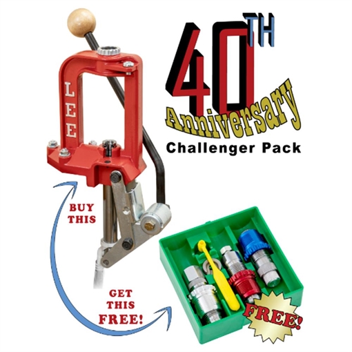 Picture of Lee Challenger III Single Stage Press 40th Anniversary Pack with Breech Carb 3-Die Set .223 Rem 92139