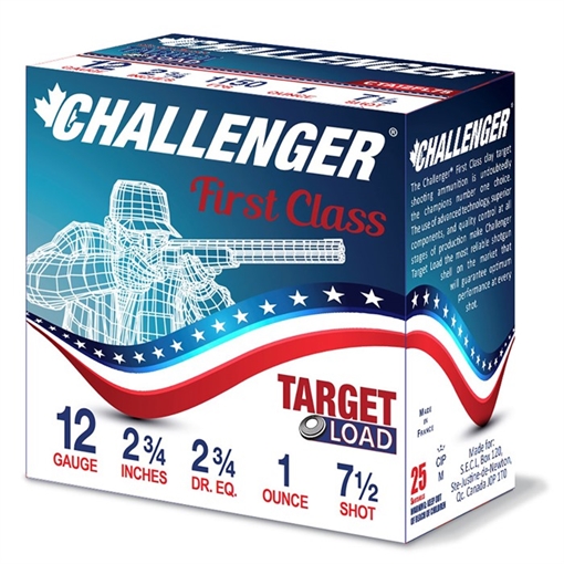 Picture of Challenger Ammo CHALLENGER FIRST CLASS 12GA 2-3/4DR 1OZ #7.5 (CTA12FL175) CTA12FL75