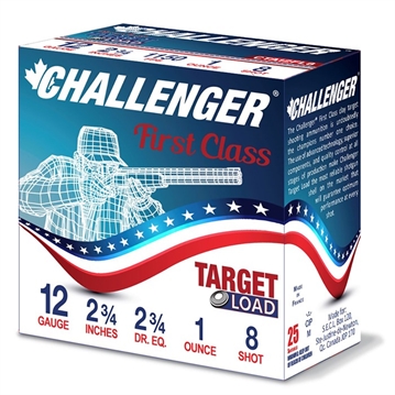 Picture of Challenger Ammo FIRST CLASS 12 GAUGE 2-3/4'' 1 OZ. #8 SHOT 250/CASE CTA12FL8