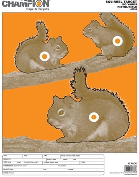 Picture of Champion Animal Paper Targets Squirrel Large 12/Pack 45788