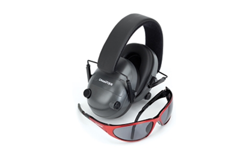 Picture of Champion Traps & Targets Earmuffs, Electronic, 25dB NRR, Plastic, Black 40974-