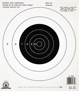 Picture of Champion Official NRA Targets B-16 25 yd. Slow Fire 12/Pack 40749