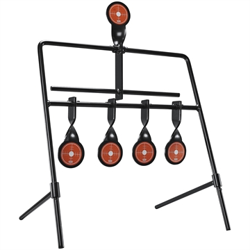 Picture of Champion Targets Gong Auto Reset Rimfire Black/Orange 6.83 lbs Standing 5 Targets 40874
