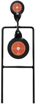 Picture of Champion Targets Gong Spinner Target 3" Top Target/4.7" Bottom Target Black/Orange Steel Bullseye Standing 40875