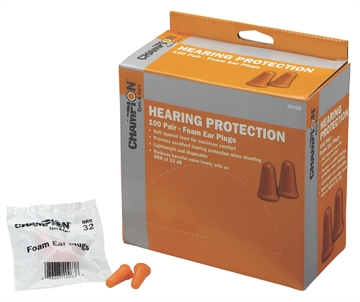 Picture of Champion Targets Molded Ear Plugs 32 dB In The Ear Contouring Orange Foam 100 Pair 40959
