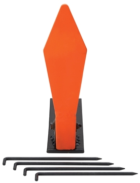 Picture of Champion Targets .22 Diamond Pop-Up Target Rimfire Rifles Orange Steel Diamond Standing Includes Ground Stakes 44886